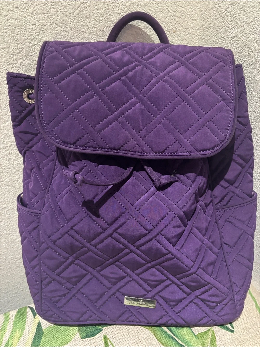 Vera Bradley Elderberry Purple Quilted Backpack 13